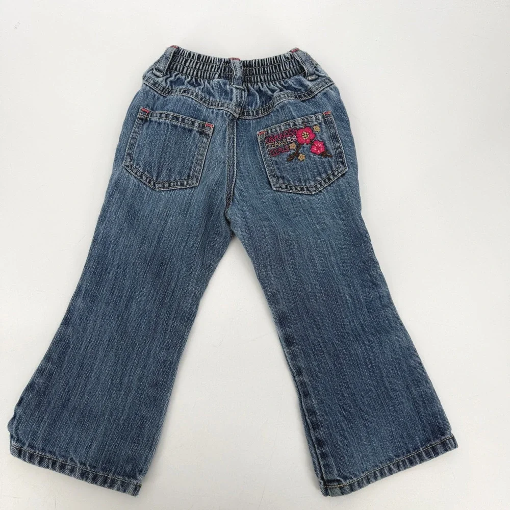 Oshkosh Vintage Girl's Floral Embroidered‎ Jeans 2T